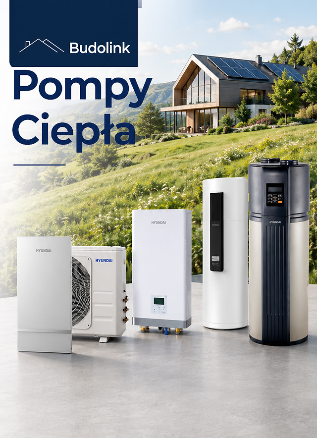 Pompy Ciepła i logo Budolink